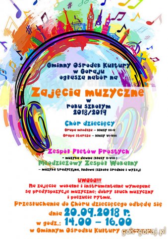 plakat zajecia muzyczne koniec